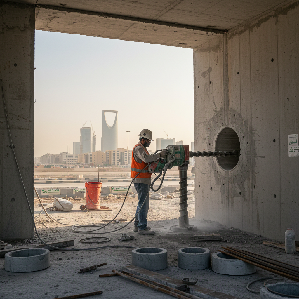 قص وتخريم خرسانة شرق الرياض